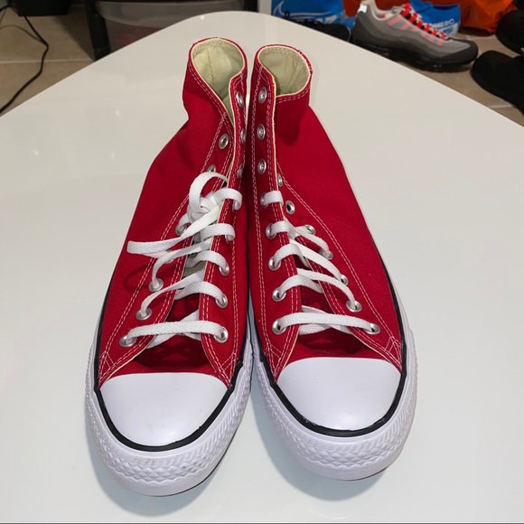 red high cut converse